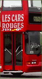 Les Car Rouges Buses In Paris France